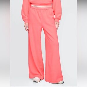 GAP Neon Coral Wide Leg Flared Track Pants